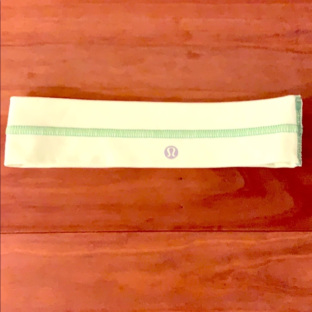 Mint green neon Lululemon headband